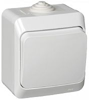 Выключатель накладной Systeme Electric Этюд 1-кл. IP44 белый картинка